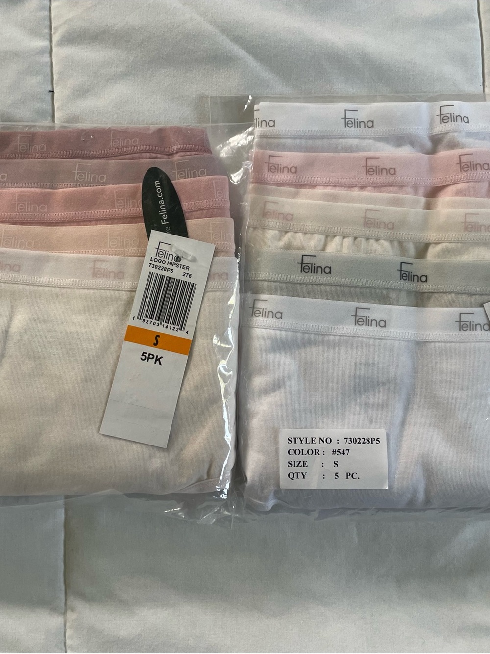 Felina Girls 5-Pack Cotton Blend Briefs x2 — 10 Briefs Total